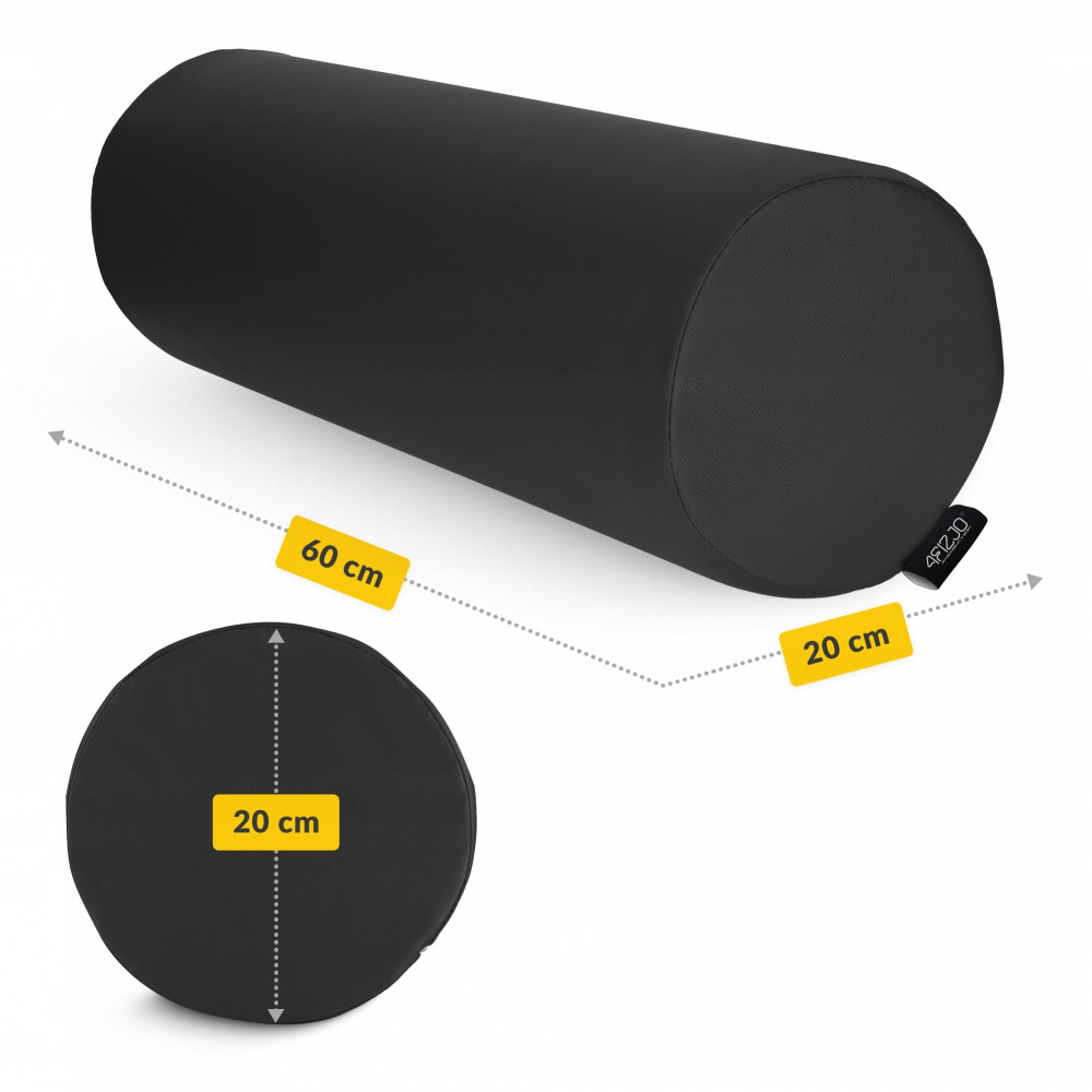 Валік для реабілітації та масажу 4FIZJO 60 x 20 см Black (P-5905973402972)