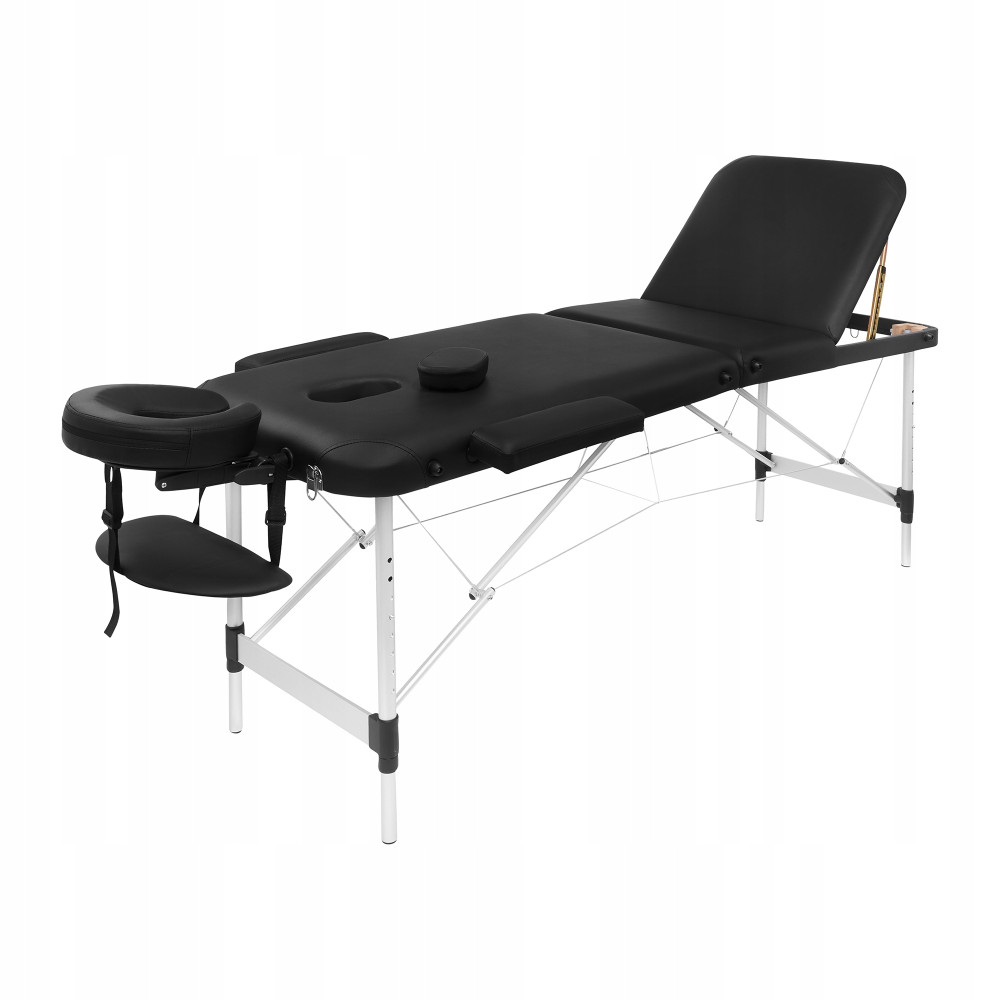 Массажный стол складной 4FIZJO Massage Table+ Alu W60 Black (P-5907739318381)