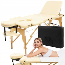 Массажный стол складной 4FIZJO Massage Table Wood W60 Beige TABLEW60BEIGE (P-5907739318350)
