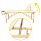 Массажный стол складной 4FIZJO Massage Table Wood W60 Beige TABLEW60BEIGE (P-5907739318350)
