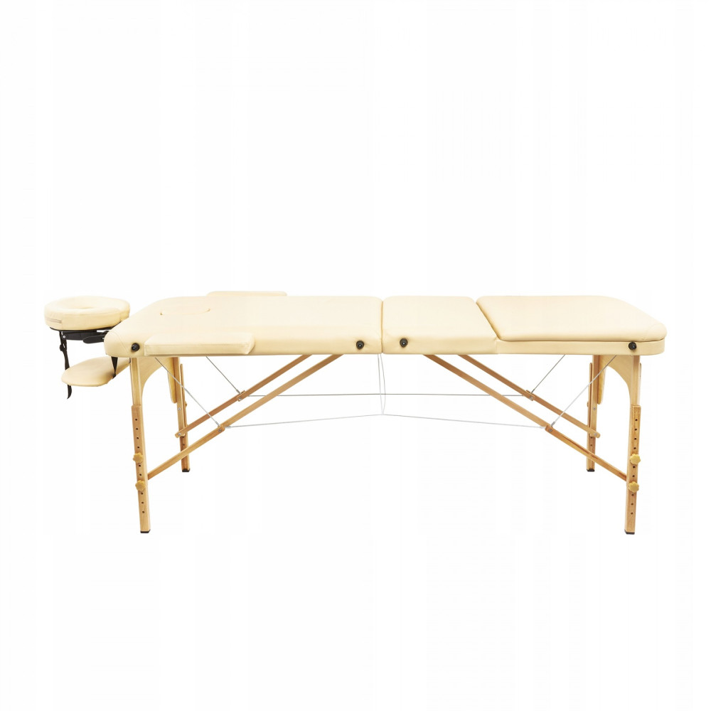 Массажный стол складной 4FIZJO Massage Table Wood W60 Beige TABLEW60BEIGE (P-5907739318350)