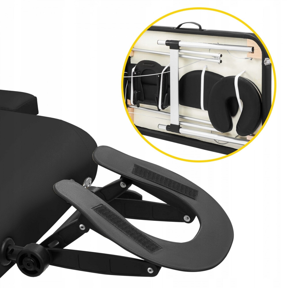 Масажний стіл складаний 4FIZJO Massage Table Alu W60 Black TABLEW60BLACK (P-5907739318374)