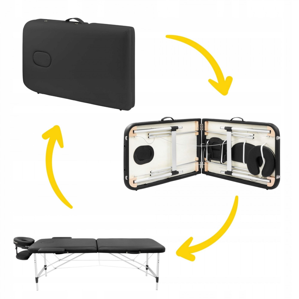 Масажний стіл складаний 4FIZJO Massage Table Alu W60 Black TABLEW60BLACK (P-5907739318374)