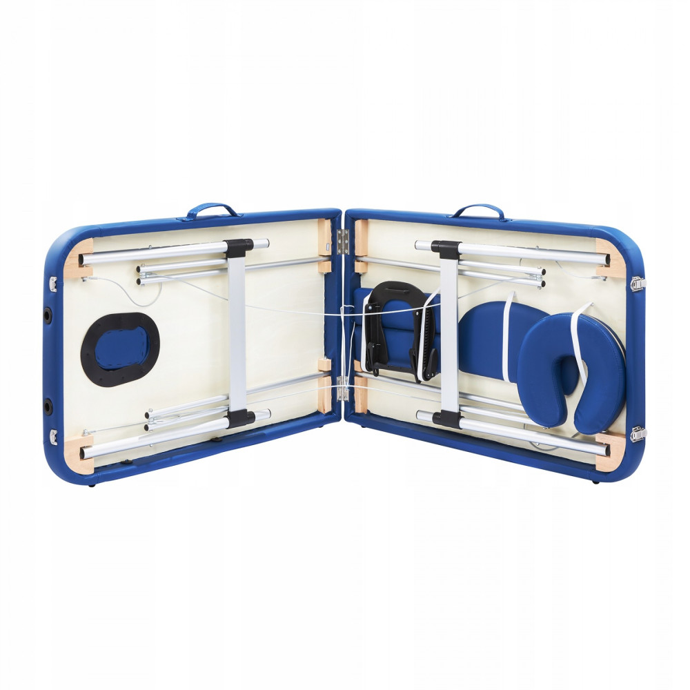 Массажный стол складной 4FIZJO Massage Table Alu W60 Blue TABLEW60BLUE (P-5907739318404)