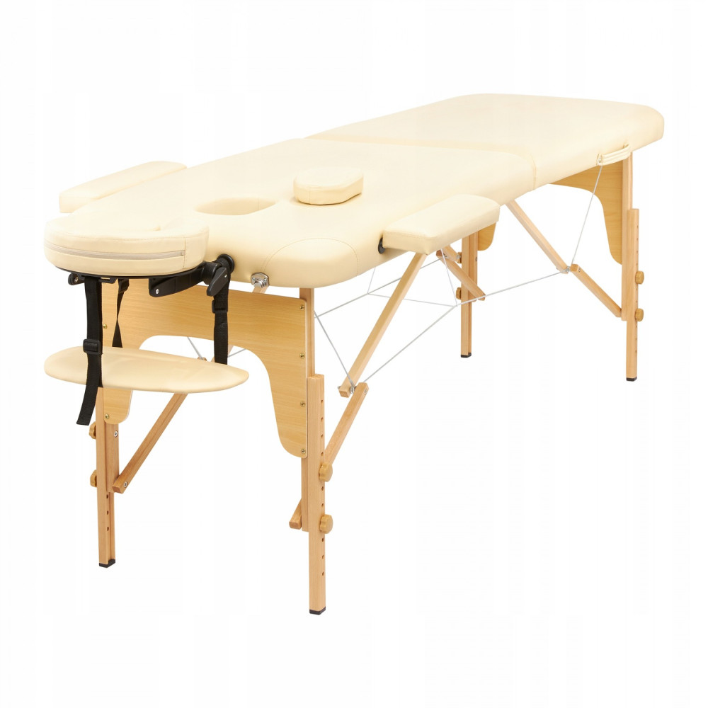 Массажный стол складной 4FIZJO Massage Table Wood W70 Beige TABLEW70BEIGE (P-5907739318343)