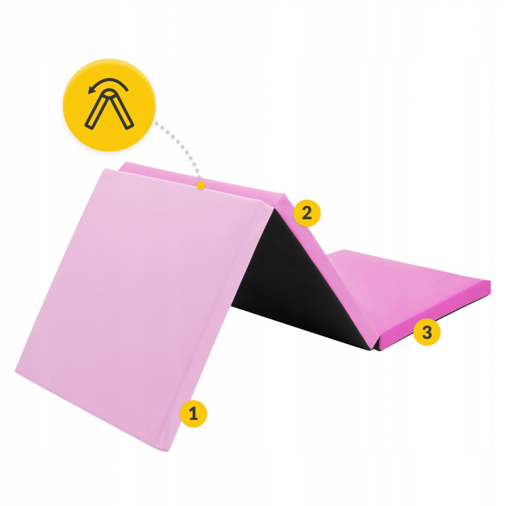 Мат гімнастичний складаний 4FIZJO 180 x 60 x 5 см 4FJ0572 Pink/Light Pink (P-5907739319678)