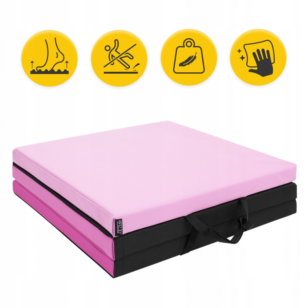 Мат гімнастичний складаний 4FIZJO 180 x 60 x 5 см 4FJ0572 Pink/Light Pink (P-5907739319678)