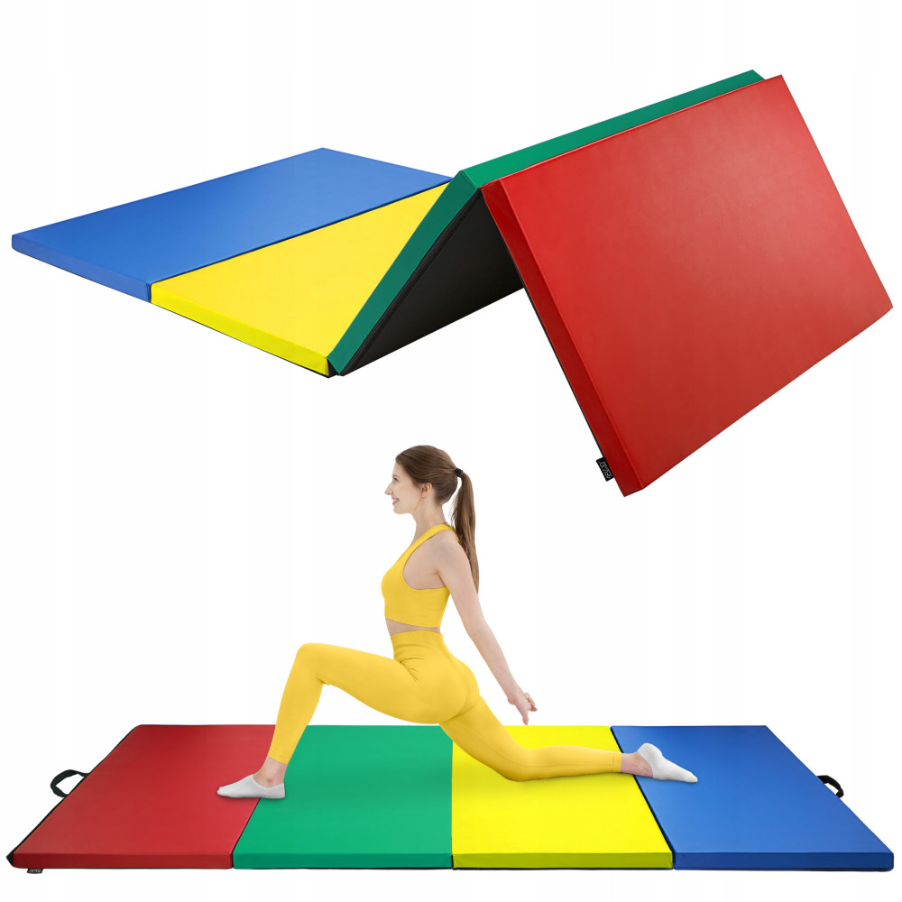 Мат гімнастичний складаний 4FIZJO XL 240 x 120 x 5 см Multicolor (P-5905973402774)