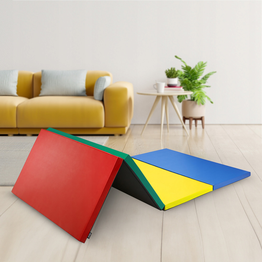 Мат гімнастичний складаний 4FIZJO XL 240 x 120 x 5 см Multicolor (P-5905973402774)