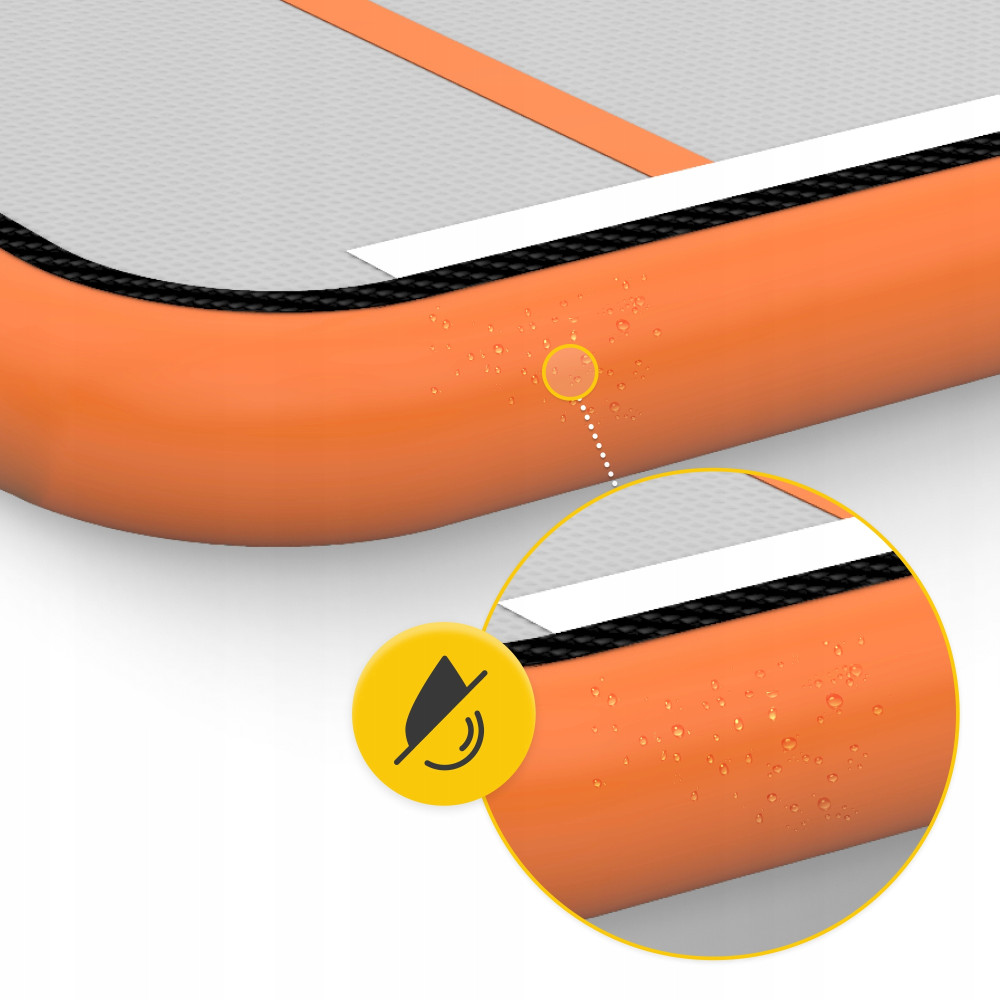 Мат гімнастичний надувний 4FIZJO Air Track Mat 500 x 200 x 20 см White/Orange (P-5907739312051)