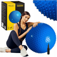 М'яч для фітнесу (фітбол) 4FIZJO 65 см масажний Anti-Burst 4FJ0616 Blue (P-5905973400213)