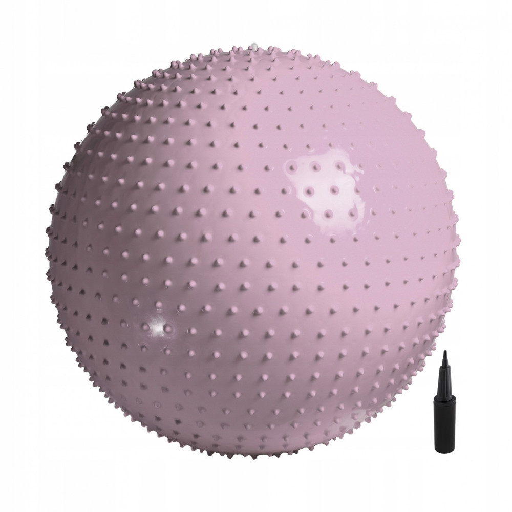 М'яч для фітнесу (фітбол) 4FIZJO 65 см масажний Anti-Burst 4FJ0617 Pink (P-5905973400220)
