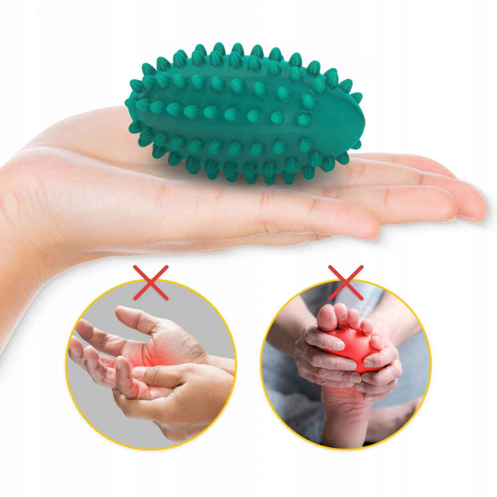 М'яч масажний огірок 4FIZJO Spike Bean 11.5 x 5 см 4FJ0650 Green (P-5905973400206)