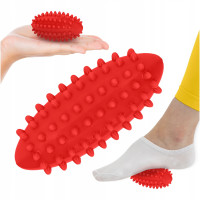 М'яч масажний огірок 4FIZJO Spike Bean 11.5 x 5 см 4FJ0651 Red (P-5905973400190)