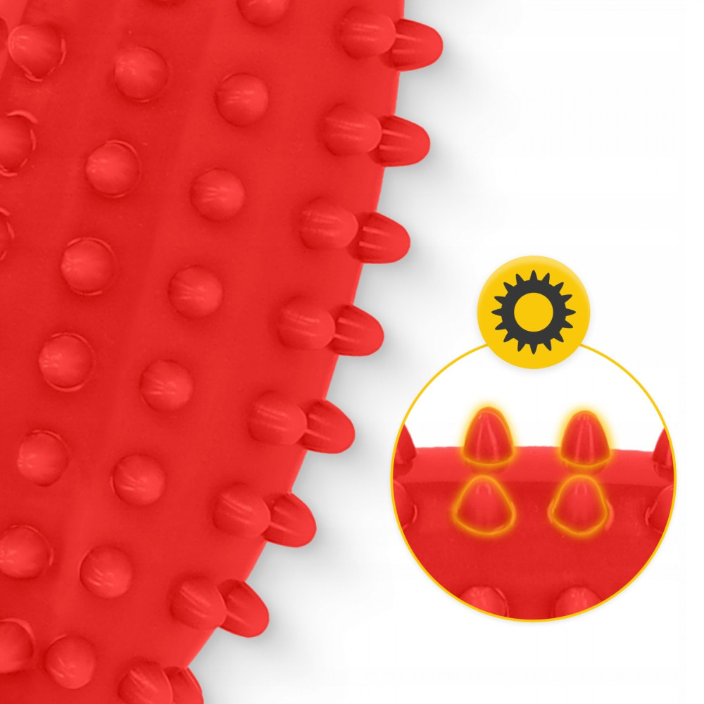 М'яч масажний огірок 4FIZJO Spike Bean 11.5 x 5 см 4FJ0651 Red (P-5905973400190)