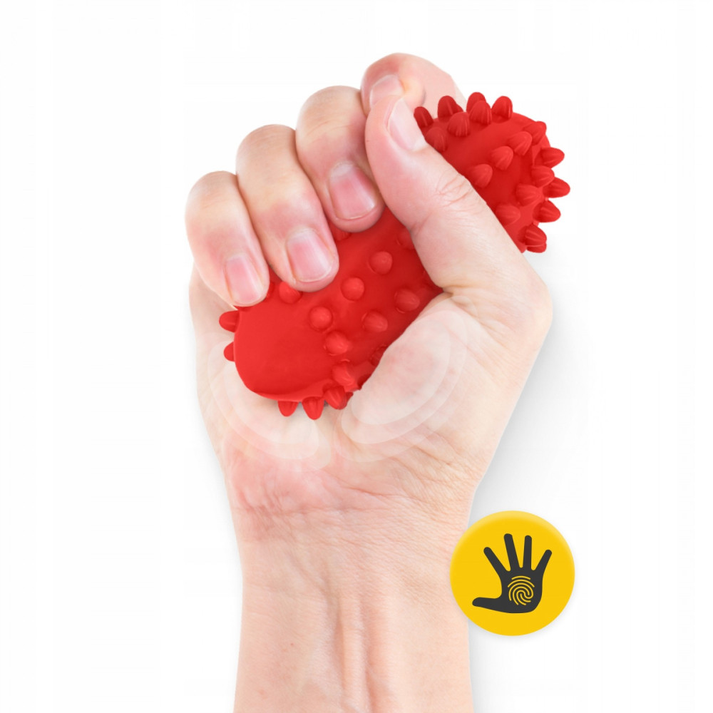 М'яч масажний огірок 4FIZJO Spike Bean 11.5 x 5 см 4FJ0651 Red (P-5905973400190)
