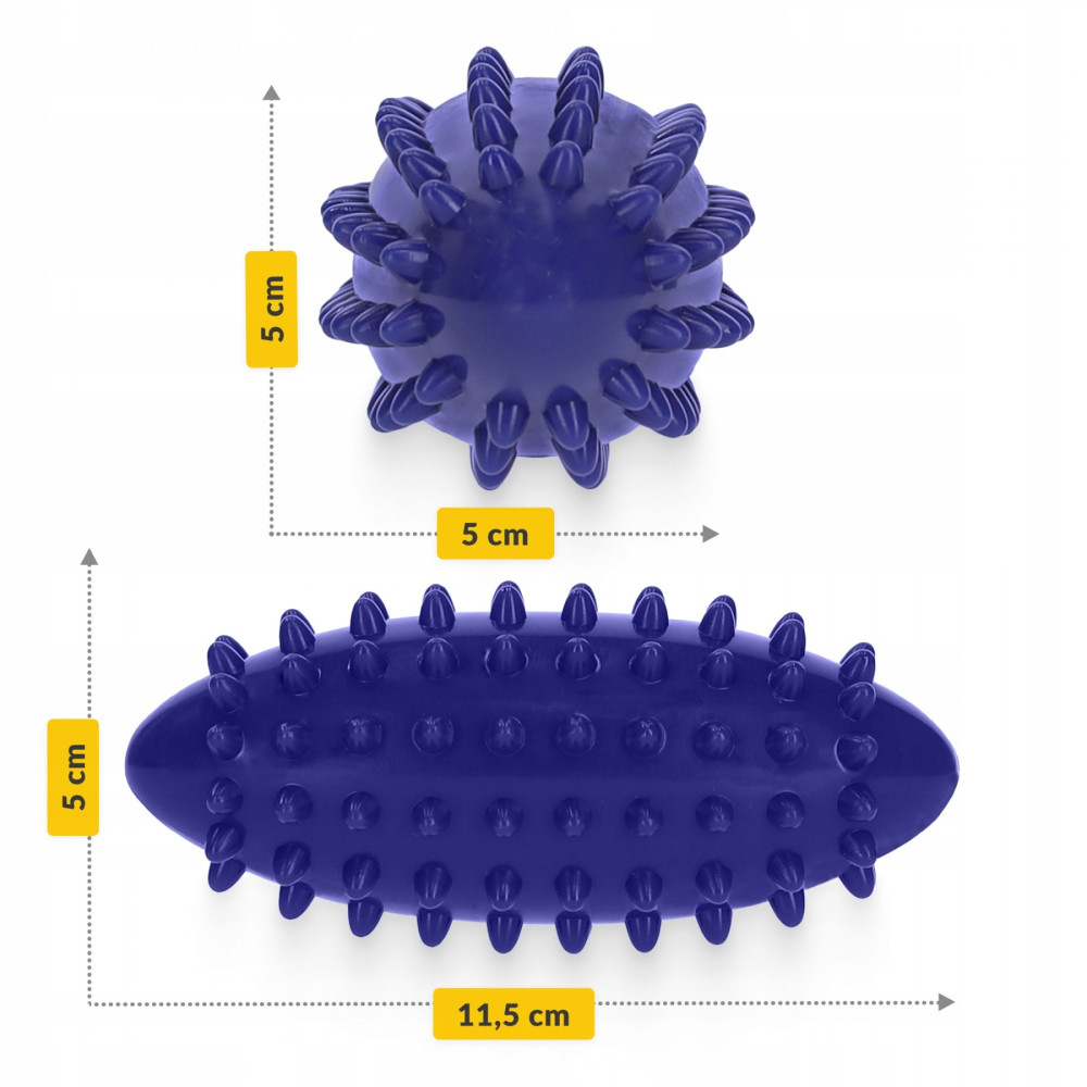 М'яч масажний огірок 4FIZJO Spike Bean 11.5 x 5 см 4FJ0652 Blue (P-5905973400183)