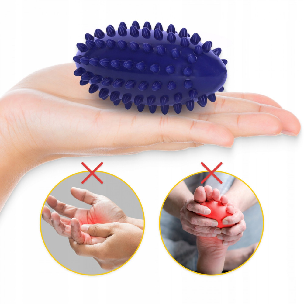 М'яч масажний огірок 4FIZJO Spike Bean 11.5 x 5 см 4FJ0652 Blue (P-5905973400183)