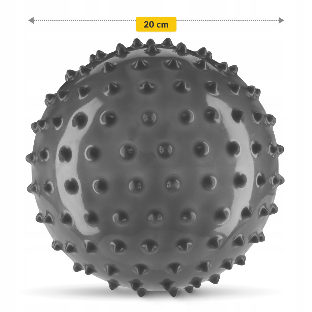 М'яч для пілатесу, йоги, реабілітації 4FIZJO 20 см (масажний) Black (P-5905973402330)
