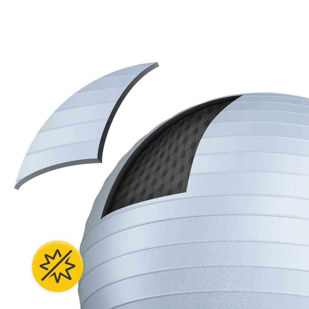 Мяч для фитнеса (фитбол) 4FIZJO 55 см Anti-Burst Grey (P-5905973404747)