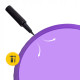 Мяч для фитнеса (фитбол) 4FIZJO 75 см Anti-Burst Violet (P-5905973404815)