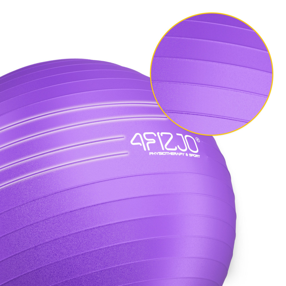 Мяч для фитнеса (фитбол) 4FIZJO 75 см Anti-Burst Violet (P-5905973404815)