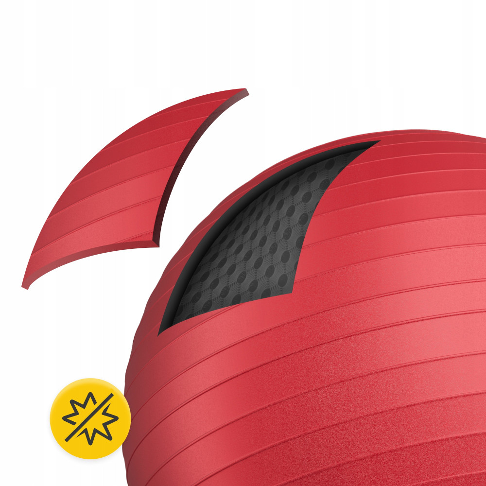 М'яч для фітнесу (фітбол) 4FIZJO 75 см Anti-Burst Red (P-5907739316356)
