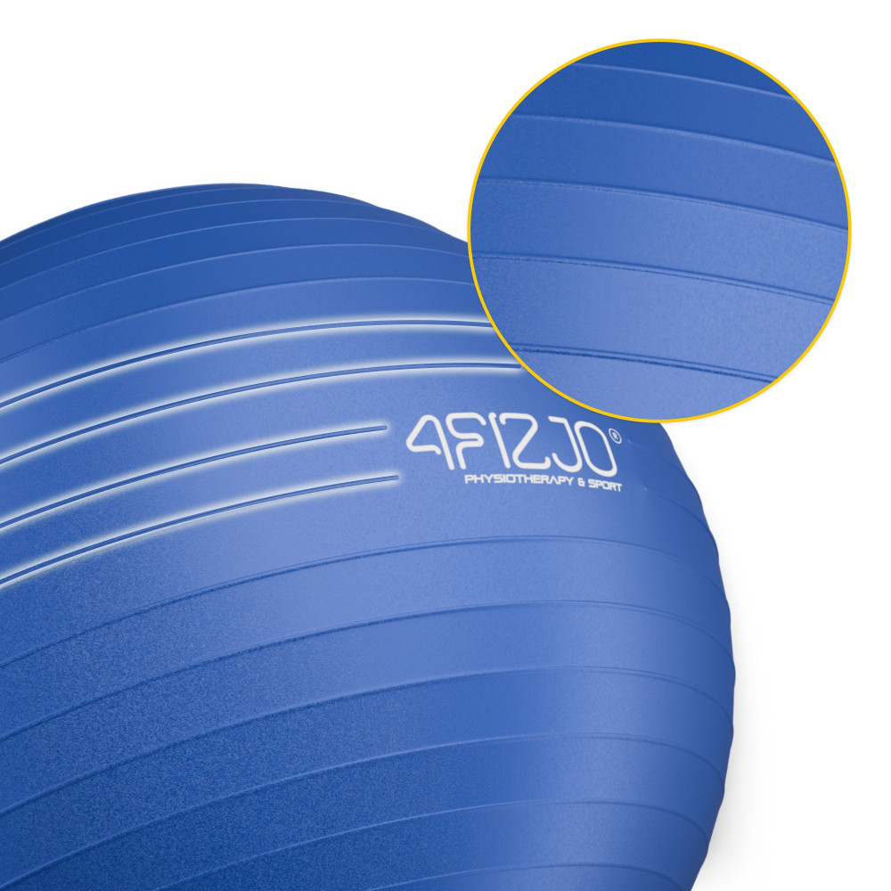 М'яч для фітнесу (фітбол) 4FIZJO 85 см Anti-Burst Blue (P-5907739316400)