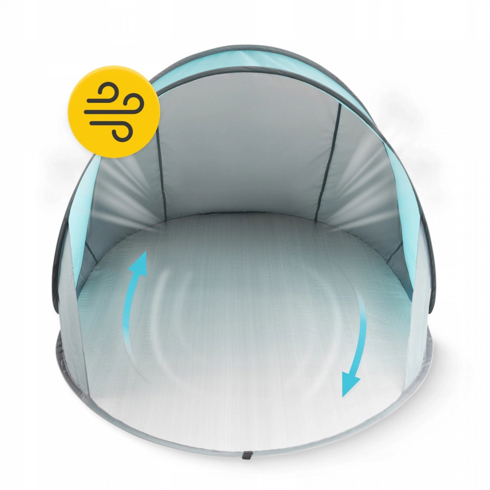 Палатка пляжная 4FIZJO Pop-Up 195 x 120 см самораскладывающийся Grey/Mint (P-5905973401432)