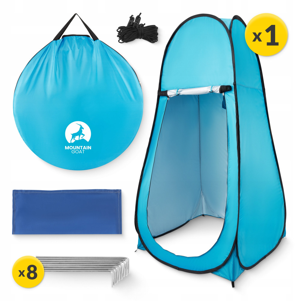 Намет туалет-душ, переодягальня Mountain Goat Pop-Up 200 x 110 x 110 см саморозкладний Sky Blue (P-5905973401456)