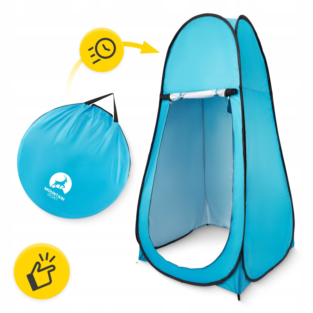 Намет туалет-душ, переодягальня Mountain Goat Pop-Up 200 x 110 x 110 см саморозкладний Sky Blue (P-5905973401456)