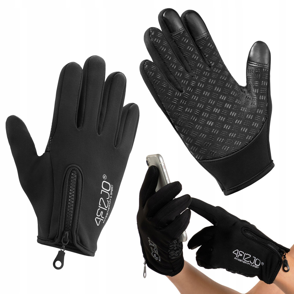 Рукавички для бігу 4FIZJO Size L Black (P-5907739318138)