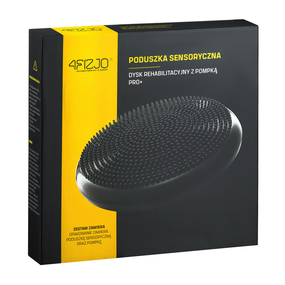 Балансувальна подушка-диск 4FIZJO PRO+ 33 см (сенсомоторна) масажна Black 4FJ0021 (P-5907222931936)
