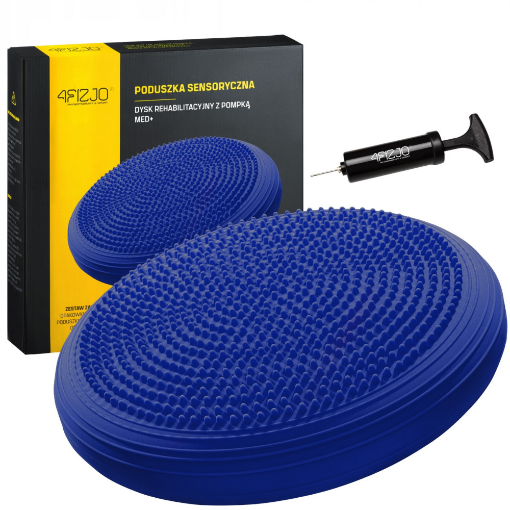 Балансувальна подушка-диск 4FIZJO MED+ 33 см (сенсомоторна) масажна Blue 4FJ0319 (P-5907739312655)