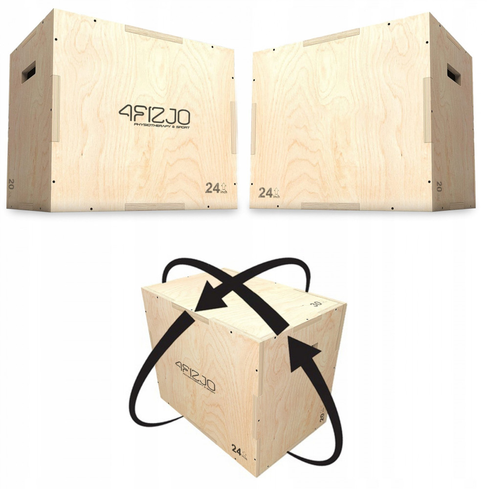 Плиометрический бокс 4FIZJO 3 в 1 75 x 60 x 50 см деревянный 4FJ0530 (P-5907739317469)