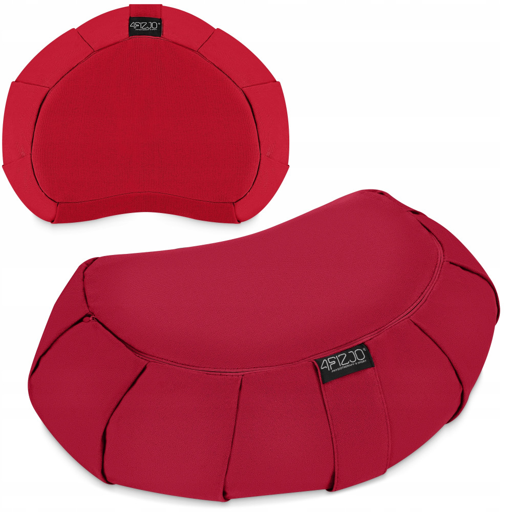 Подушка для йоги та медитації 4FIZJO Zafu напівкругла 40 x 30 x 12 см Red (P-5907739315496)