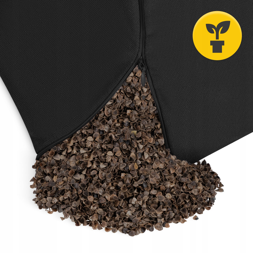 Подушка для йоги та медитації 4FIZJO Zafu напівкругла 40 x 30 x 12 см Black (P-5907739315519)