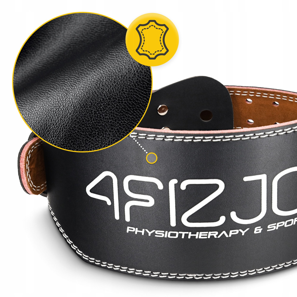 Пояс для тяжелой атлетики 4FIZJO кожаный Size S Black (P-5905973404297)
