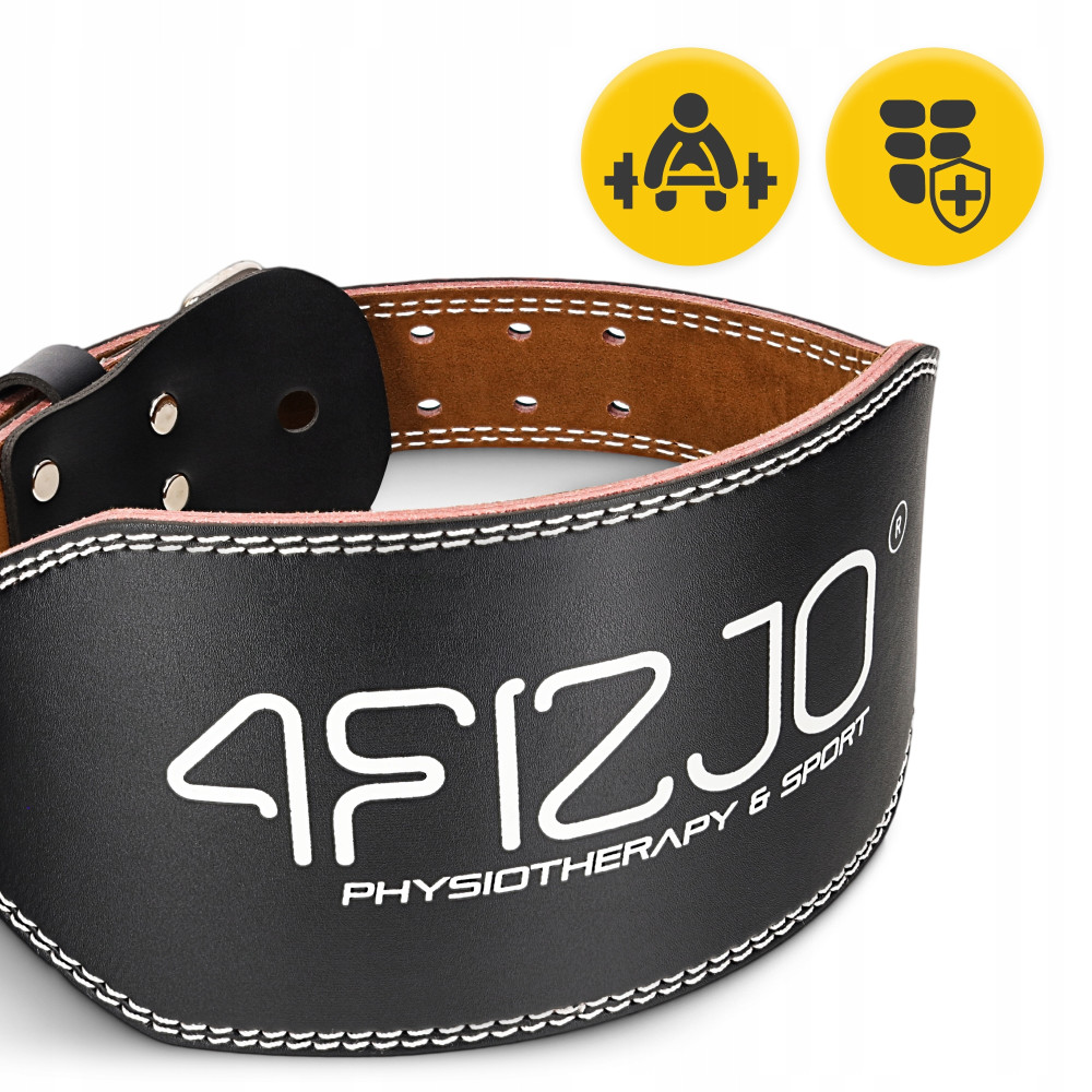 Пояс для тяжелой атлетики 4FIZJO кожаный Size M Black (P-5905973404303)
