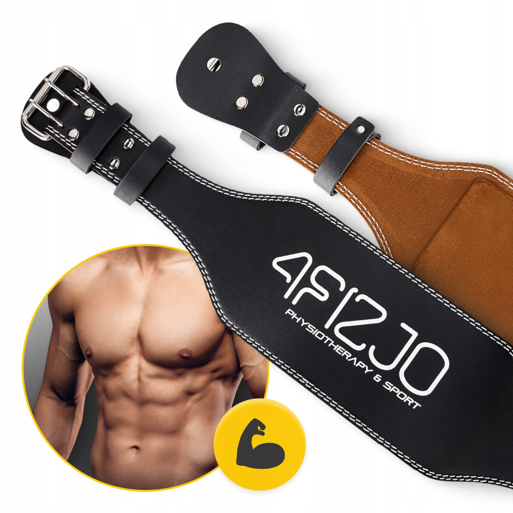 Пояс для тяжелой атлетики 4FIZJO кожаный Size L Black (P-5905973404310)
