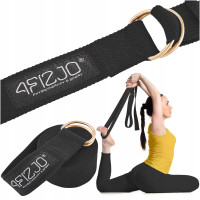 Ремень для йоги 4FIZJO 300 см 4FJ0524 Black (P-5907739315397)