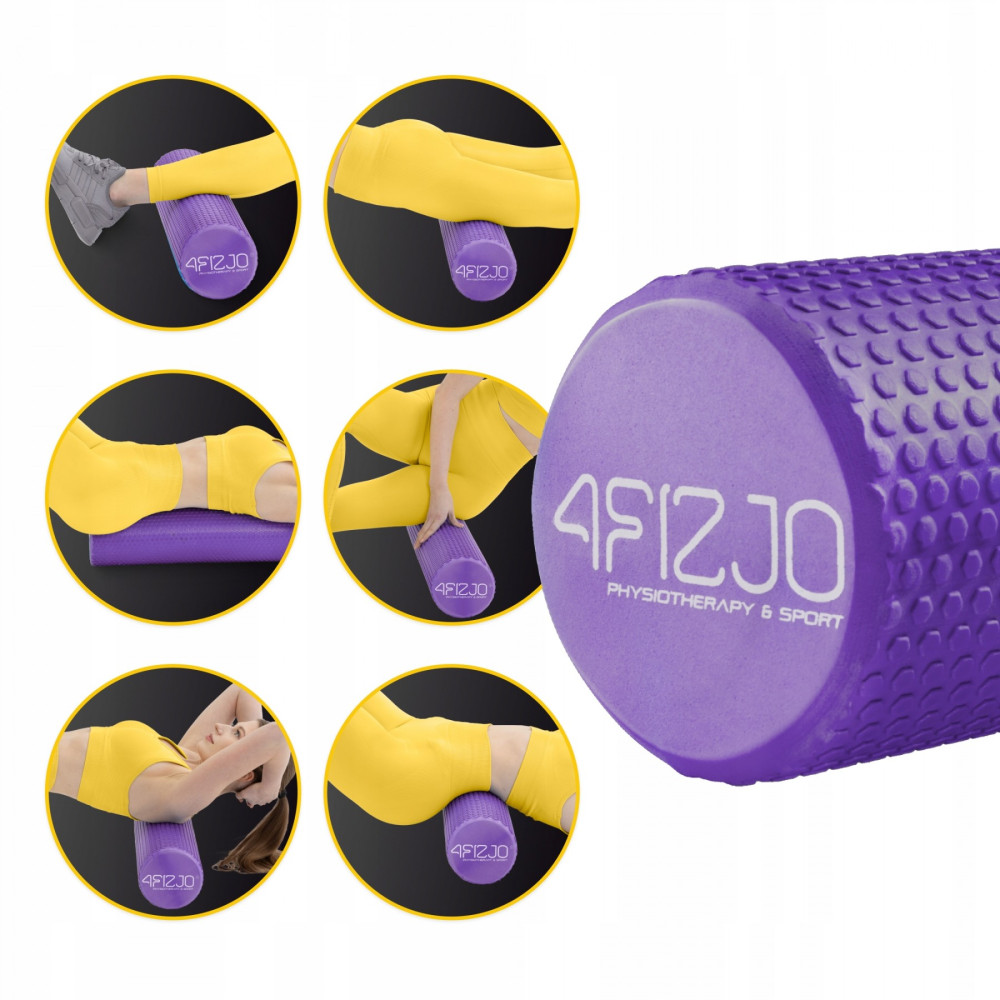 Масажний ролик 4FIZJO CARE+ EVA 60 x 15 см (валик, роллер) 4FJ0522 Purple (P-5907739314390)