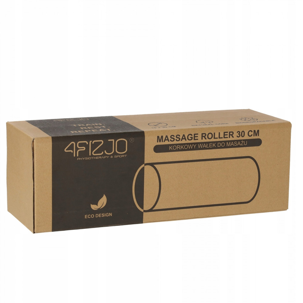 Масажний ролик 4FIZJO Cork 30 x 10 см (валик, ролер) гладкий 4FJ0569 (P-5907739319593)