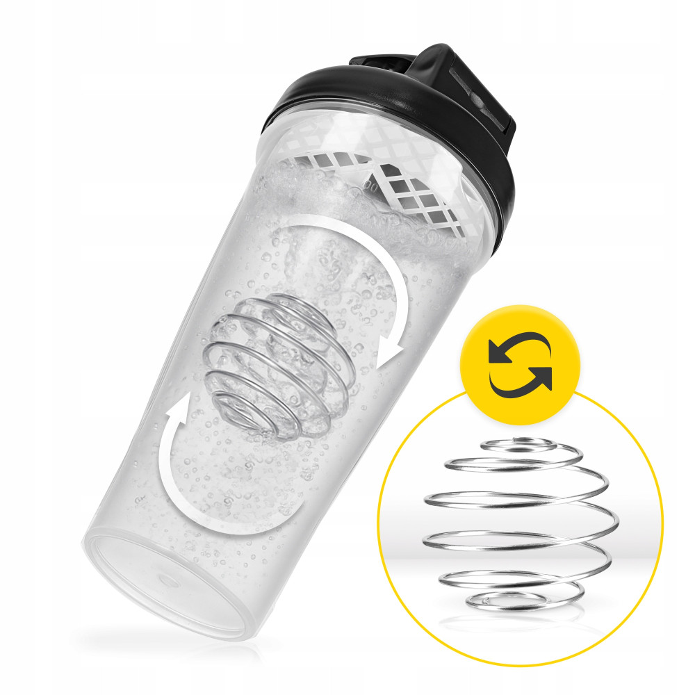 Шейкер спортивный 4FIZJO PRO 650 мл White/Black (P-5905973407007)