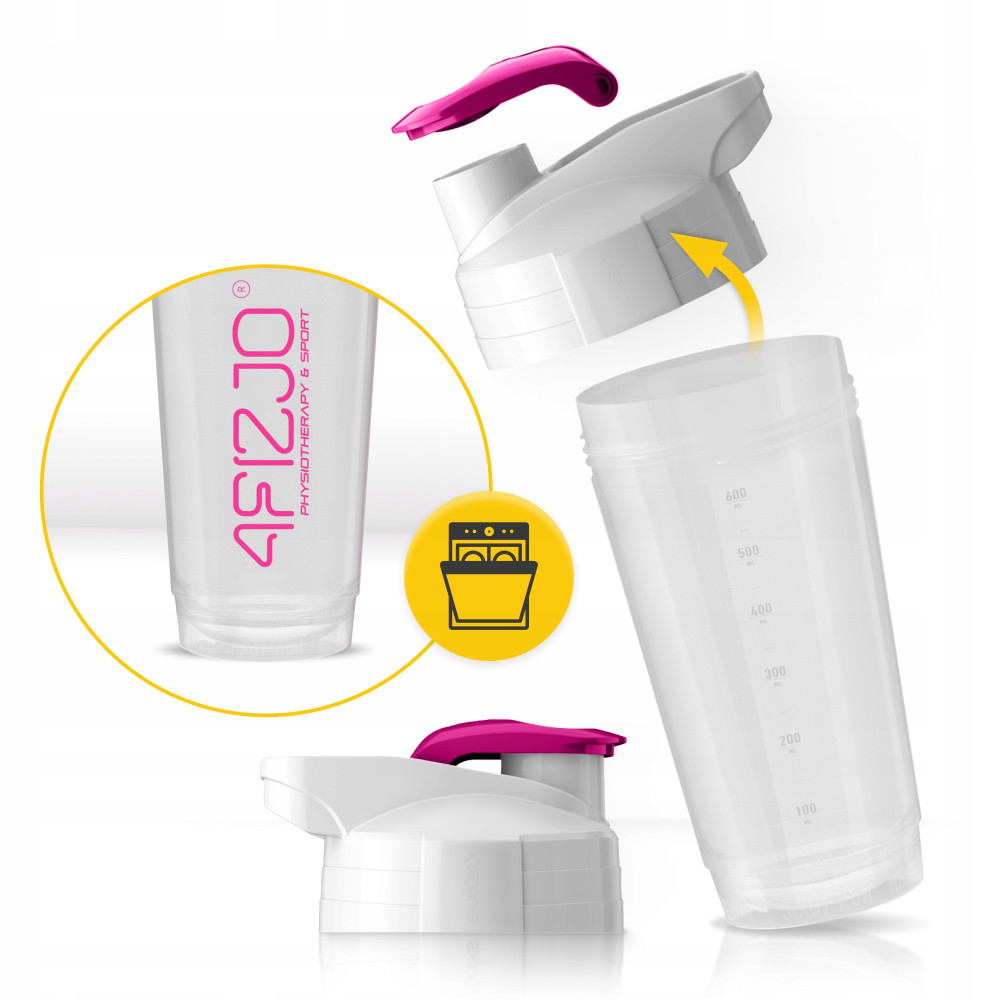 Шейкер спортивный 4FIZJO Ultra 700 мл White/Pink (P-5905973407069)