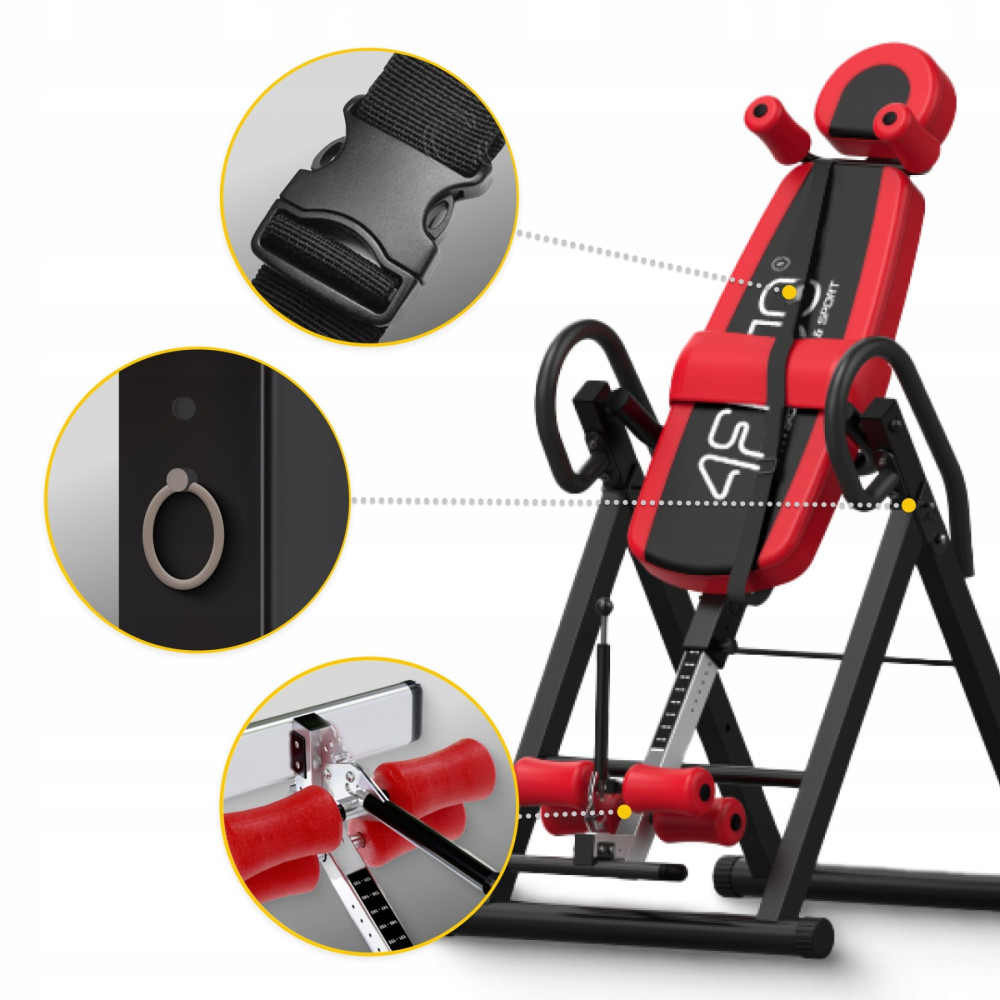 Стіл інверсійний 4FIZJO регульований 4FJ0654 Black/Red (P-5905973401944)