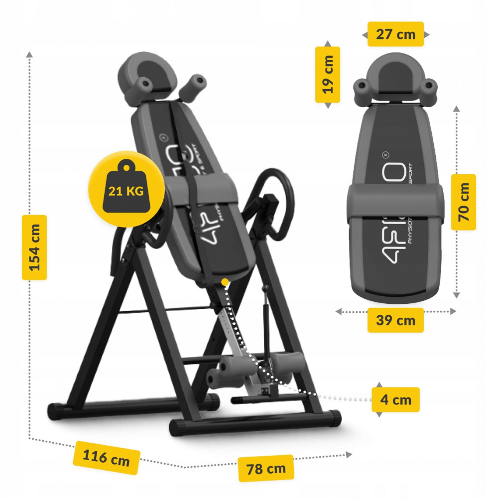 Стіл інверсійний 4FIZJO регульований 4FJ0655 Black/Grey (P-5905973401951)