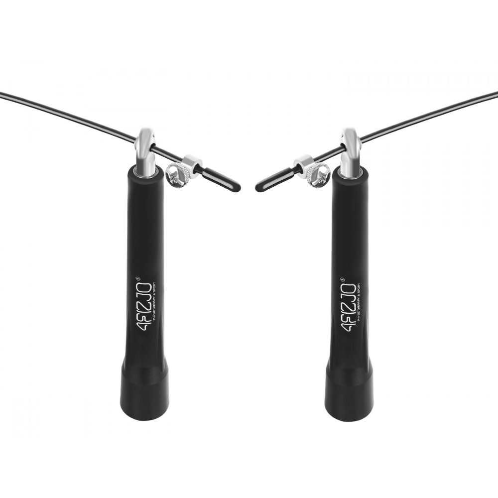 Скакалка 4FIZJO Standard+ швидкісна для кросфіту Black 4FJ0183 (P-5907739311528)