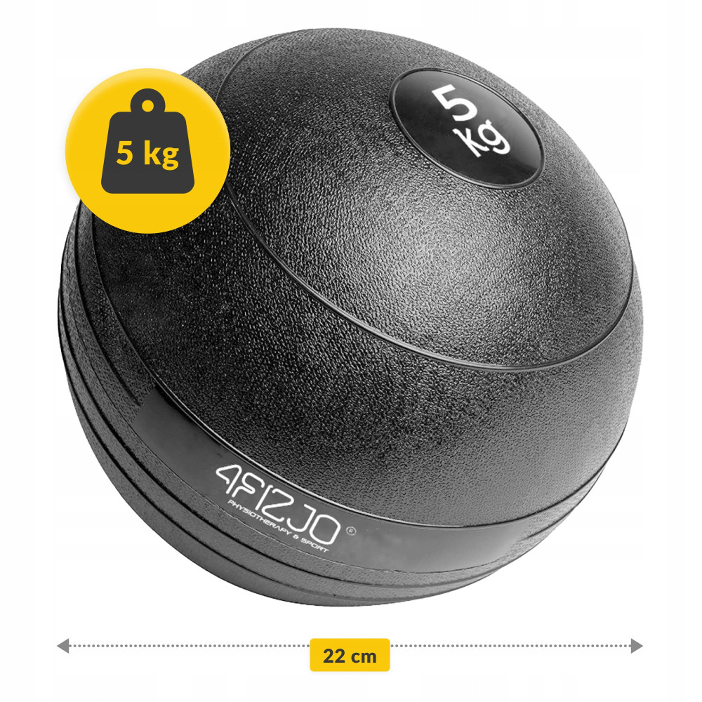 Слембол (медичний м'яч) для кросфіту 4FIZJO Slam Ball 5 кг Black (P-5907739315427)