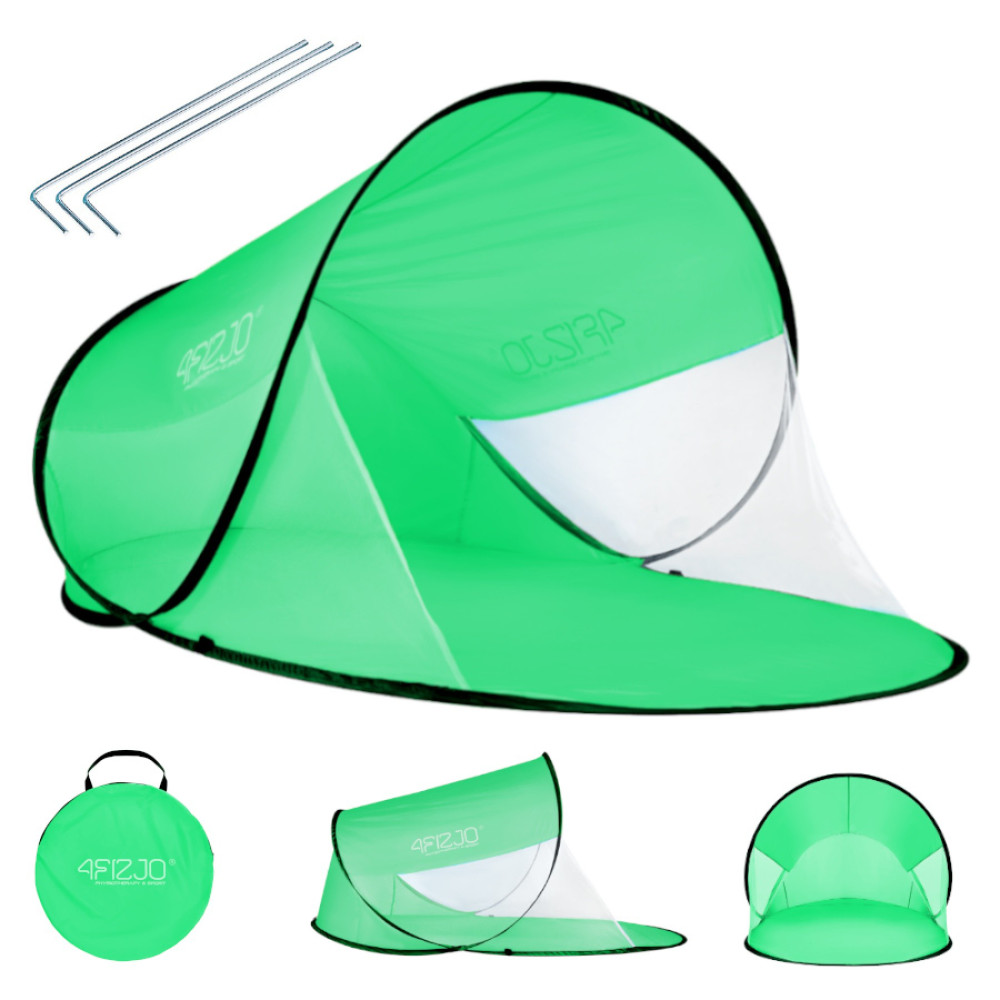 Пляжний тент 4FIZJO Pop Up 120 x 190 см 4FJ0224 Green/White (P-5907739312693)